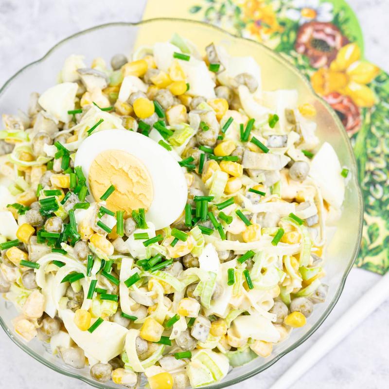 Przygotowanie pora do sałatki