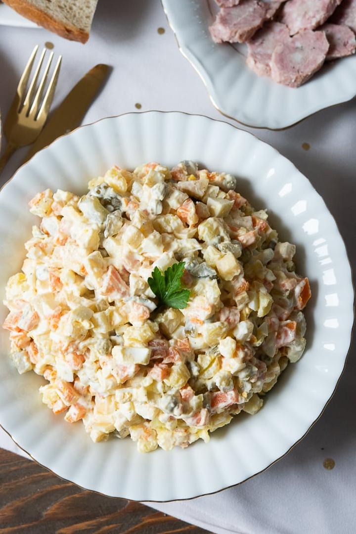 Dania główne z sałatki jarzynowej